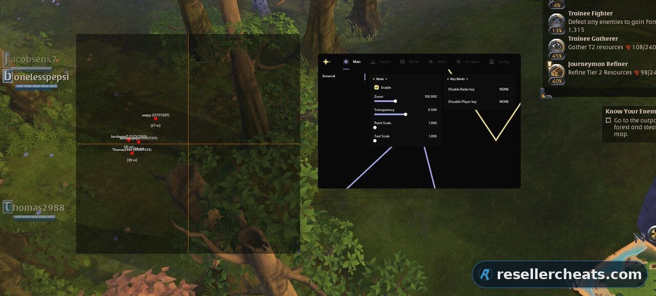 Скриншот чита ANCIENT RADAR для Albion Online