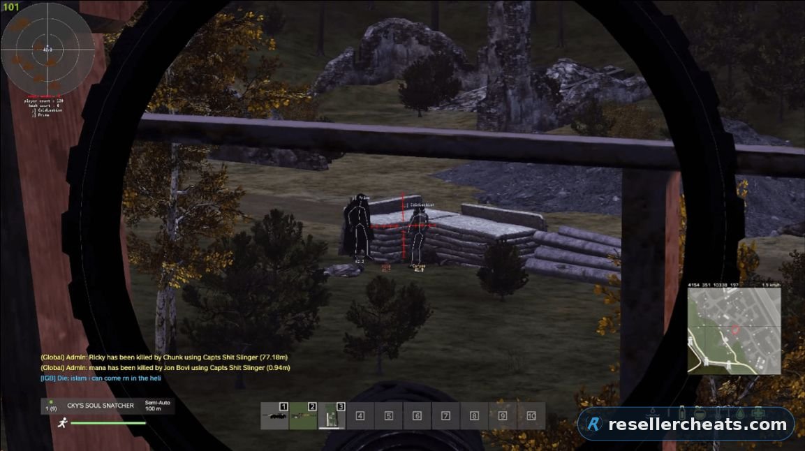 Скриншот чита AVALANCHE для DayZ