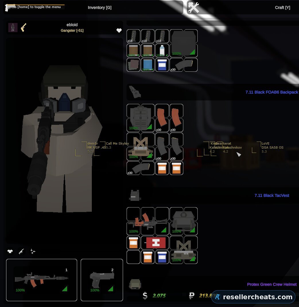 Cheat screenshot MASON для Unturned