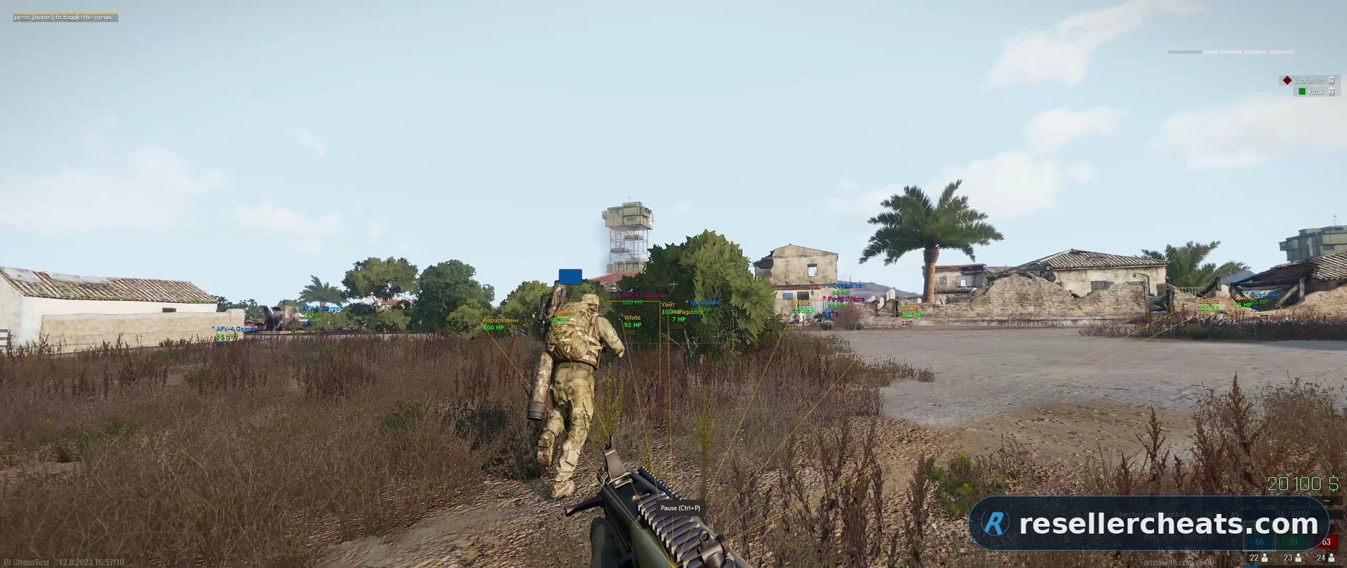 Скриншот чита MASON для Arma 3