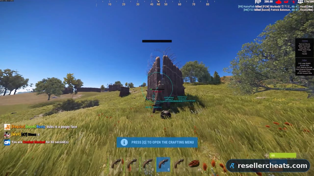 Скриншот чита QUANTUM для RUST
