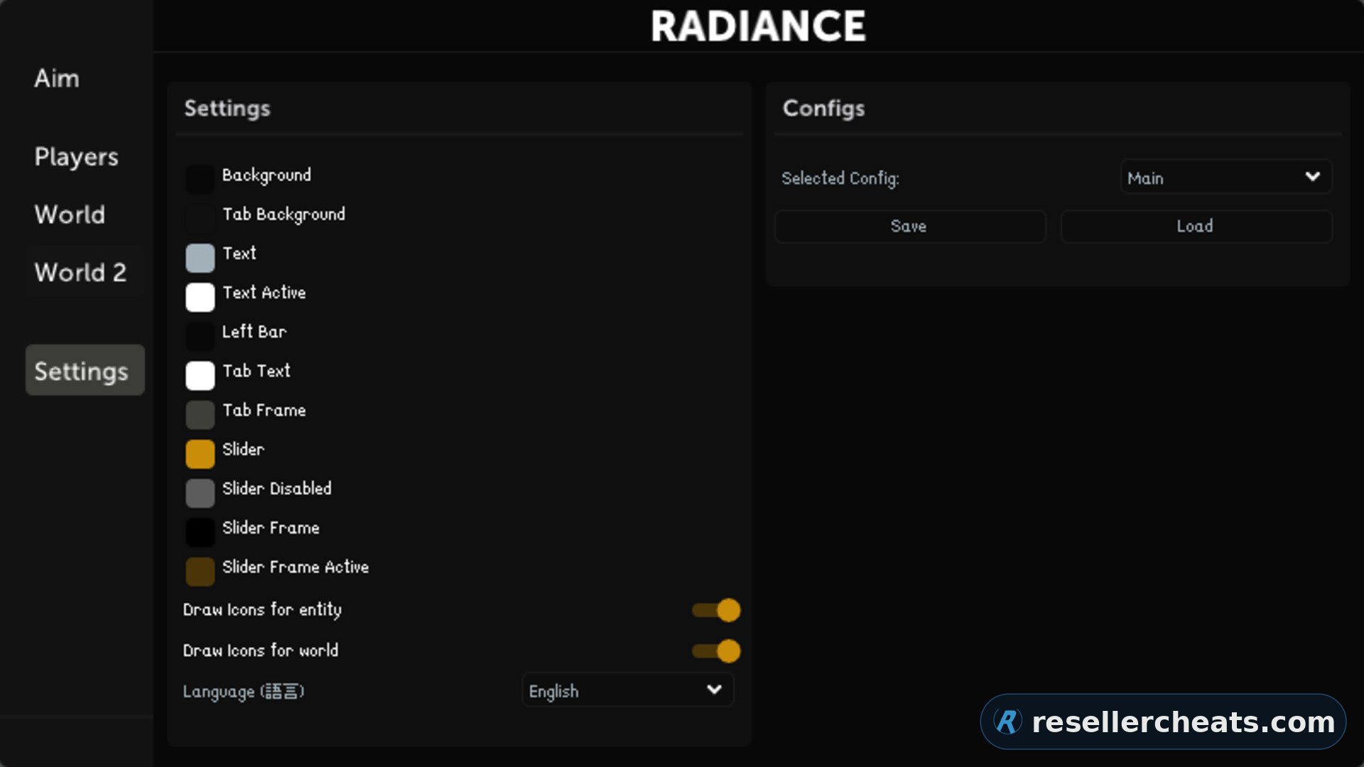 Cheat screenshot RADIANCE EXTERNAL для RUST